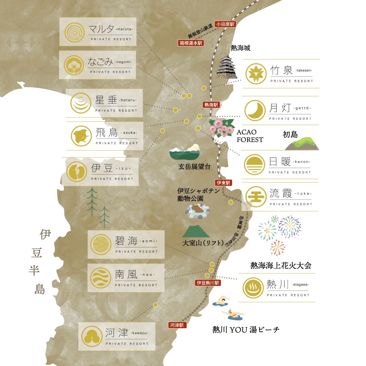 伊豆熱海地図