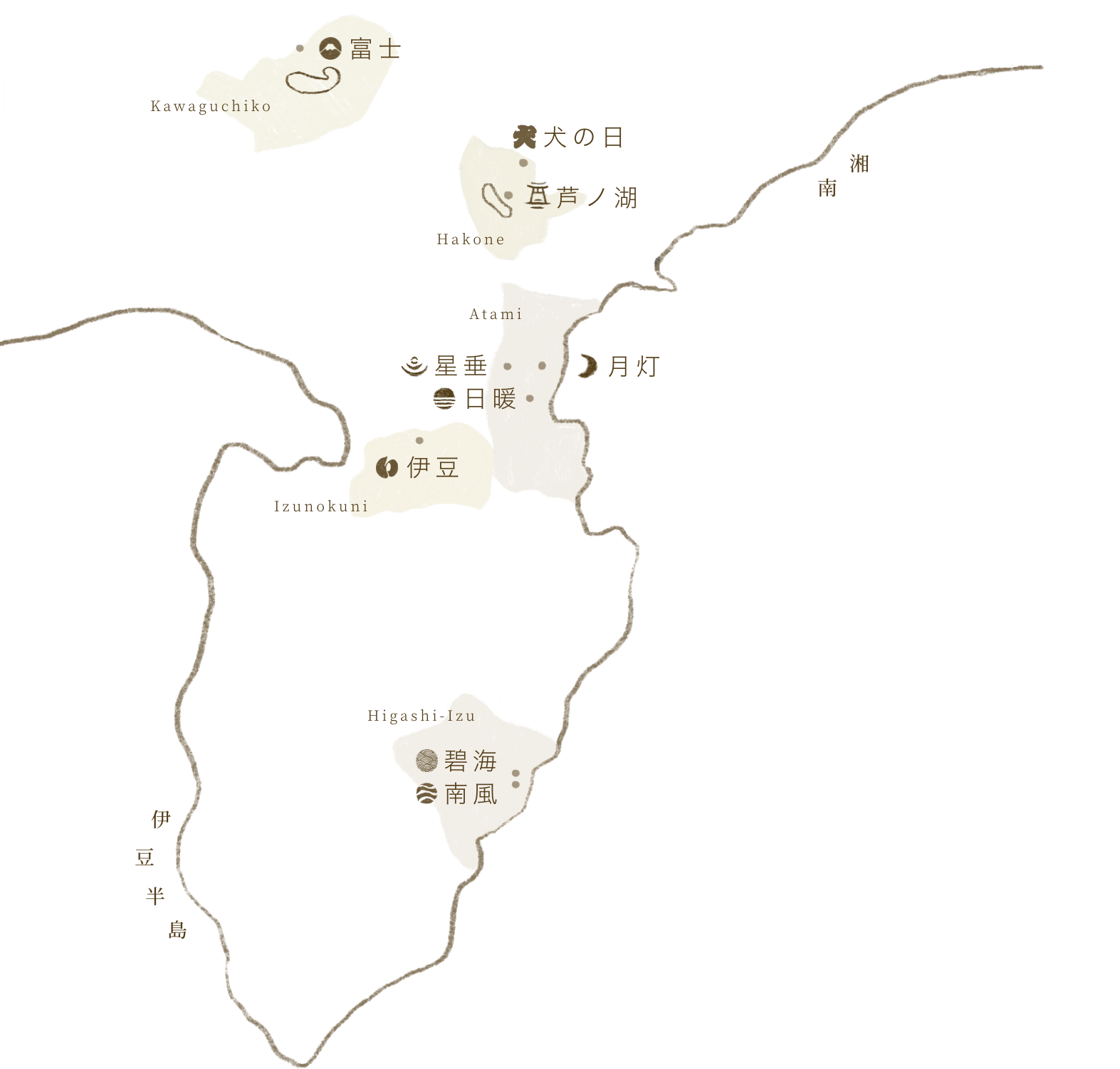 宿泊施設の地図