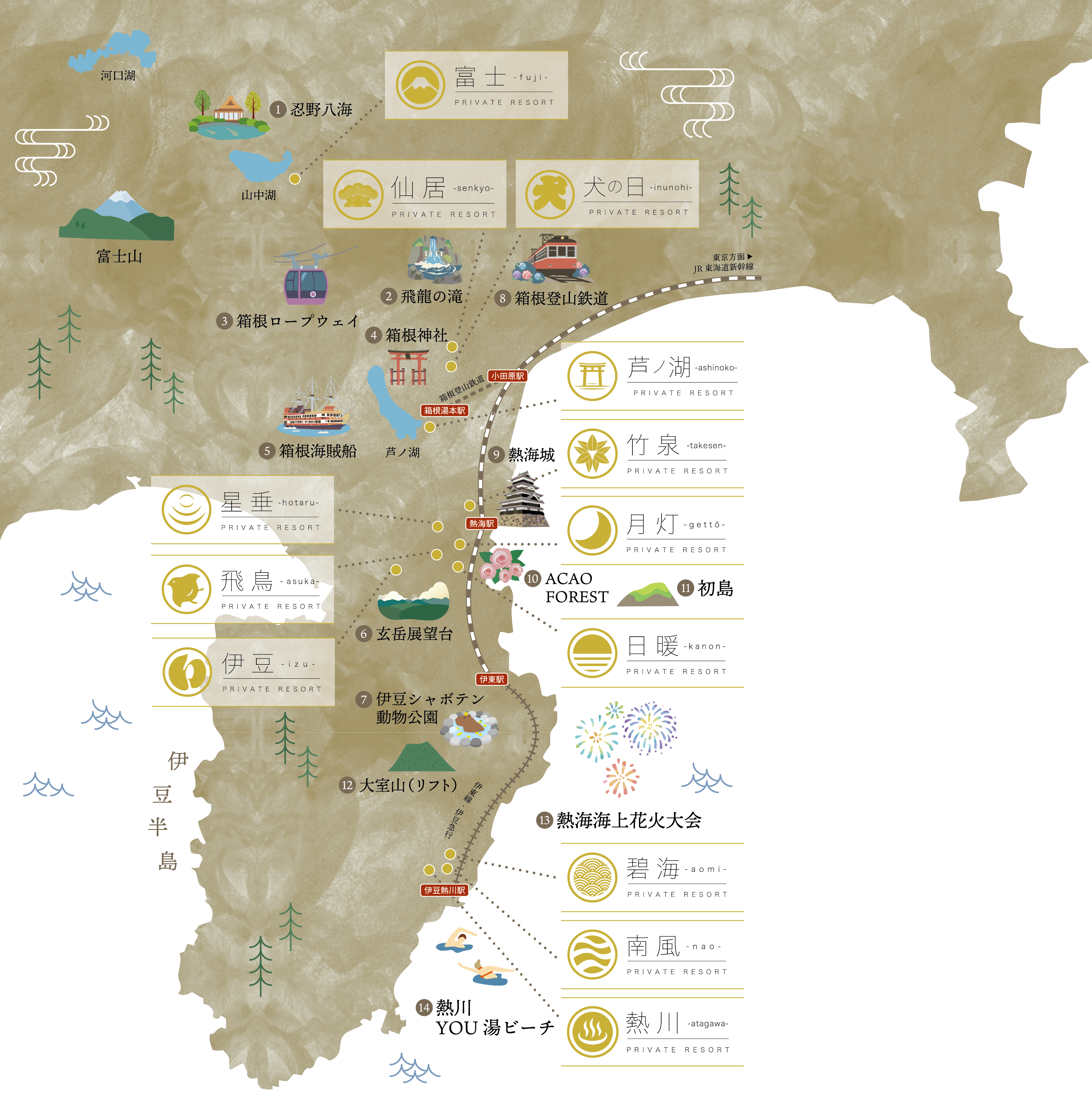 宿泊施設の地図