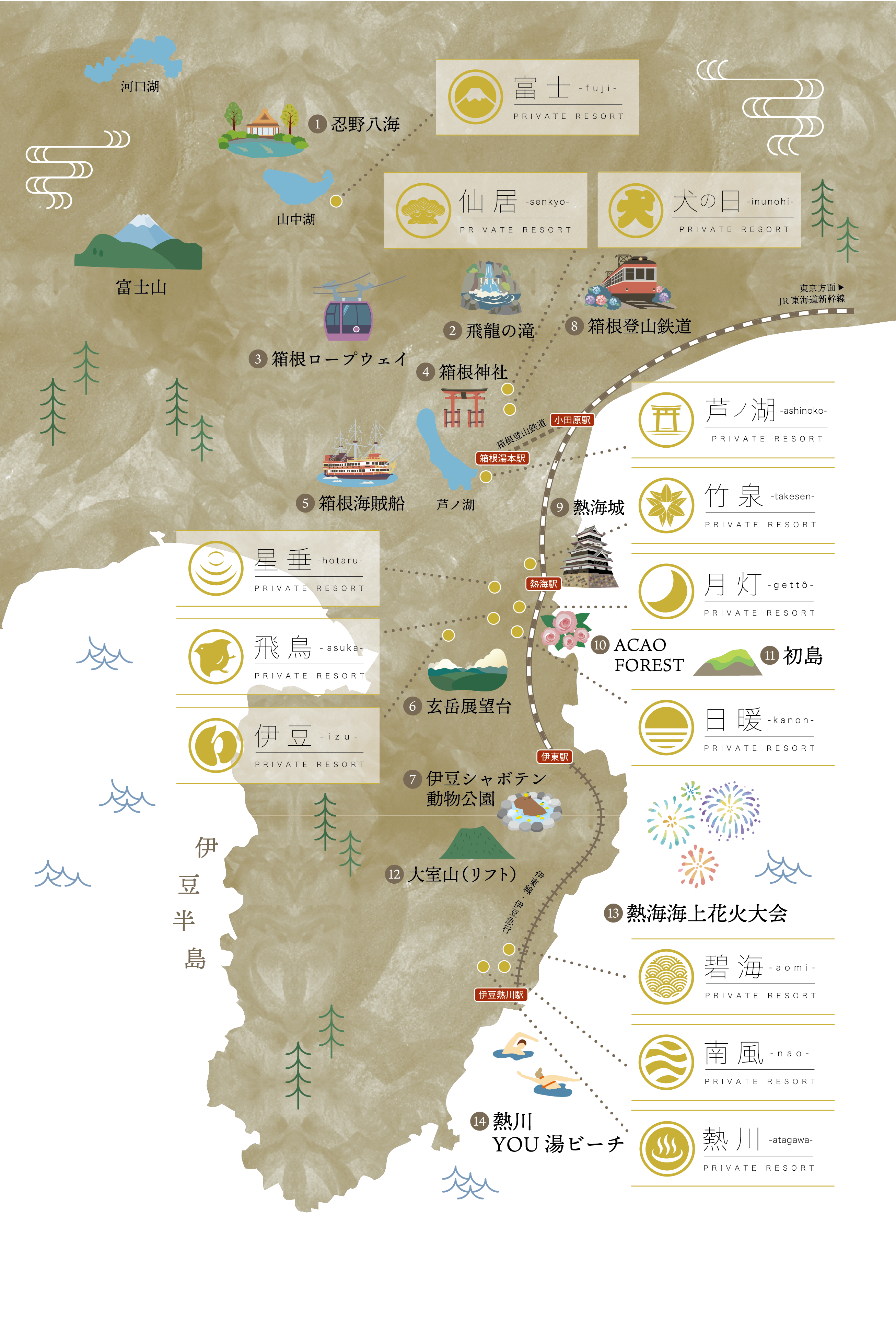 宿泊施設の地図